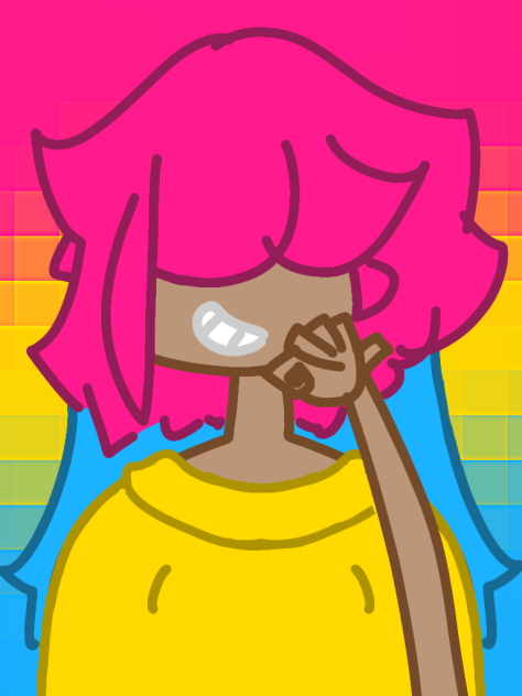 drawing pride flags as people -Pan!