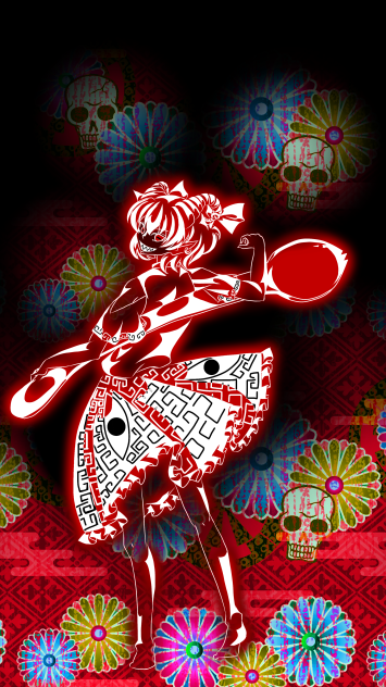 切り絵風饕餮尤魔