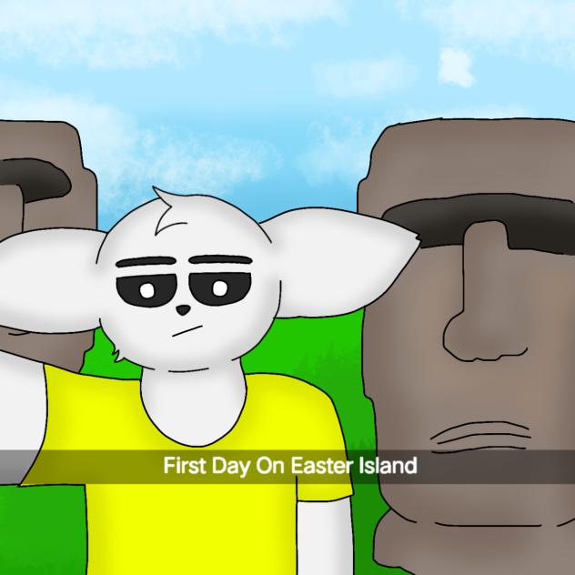 Selfie With Moai