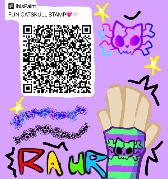 CUTE FUN CATSKULL STAMP!!