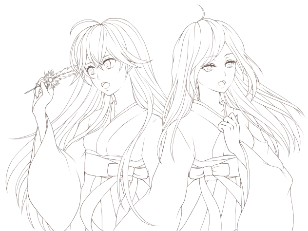 【依頼線画】Sukai&Uki様