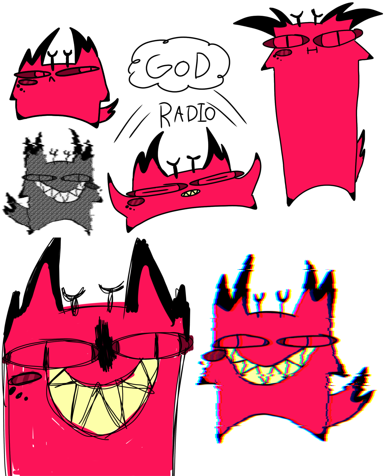 Alastor Cat doodles - ibisPaint