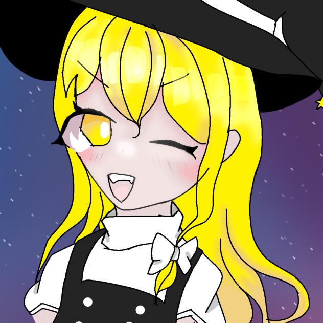 魔理沙　塗り絵