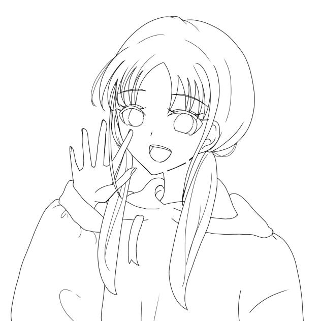 やっほー　塗り絵