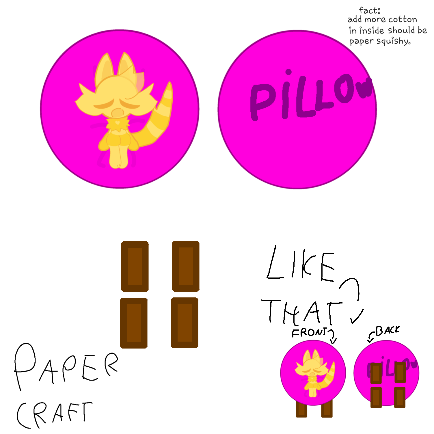 Free paper squishy mixed paper craft - ibisPaint