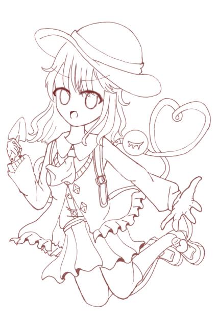 こいちゃん専用ページ 桜こいしちゃん 線画 - ibisPaint