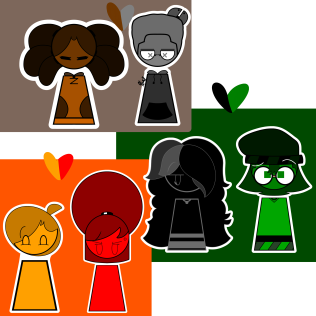 🤎🩶   🧡❤️    🖤💚