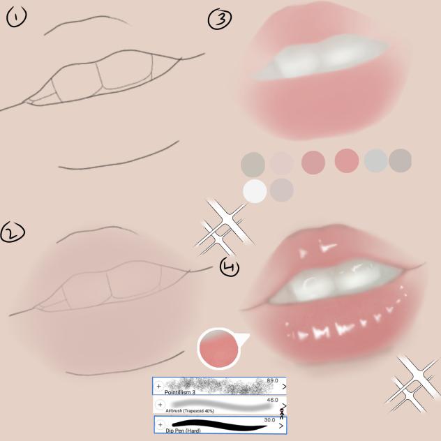 how to draw LIPS(2)