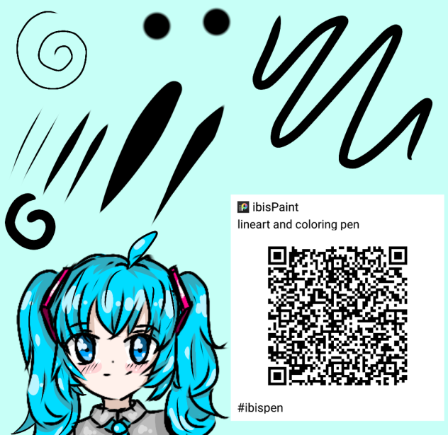 lineart and coloring pen ibisPaint