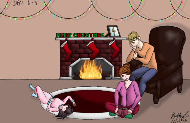 Day 6-8 - story, fireplace, stockings