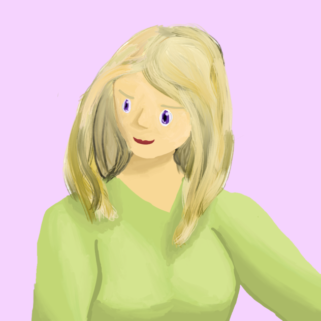 Woman In Green Atire