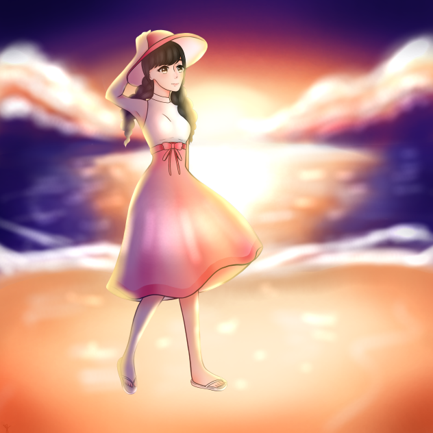 Cute beach girl