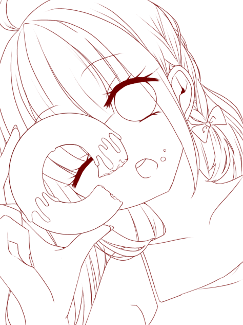 ドーナツ【線画】