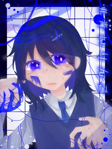 青いりんごと糸