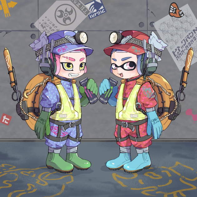 イカちゃんタコちゃん色塗り