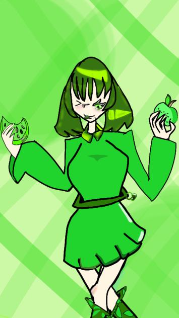 a green girl 🍏💚