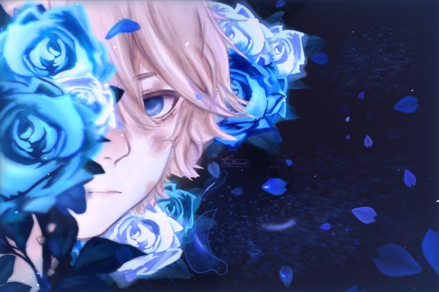black & blue roses can be beautiful too