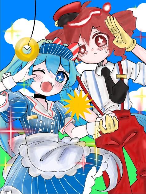 ぽかもちとの塗り絵合作！