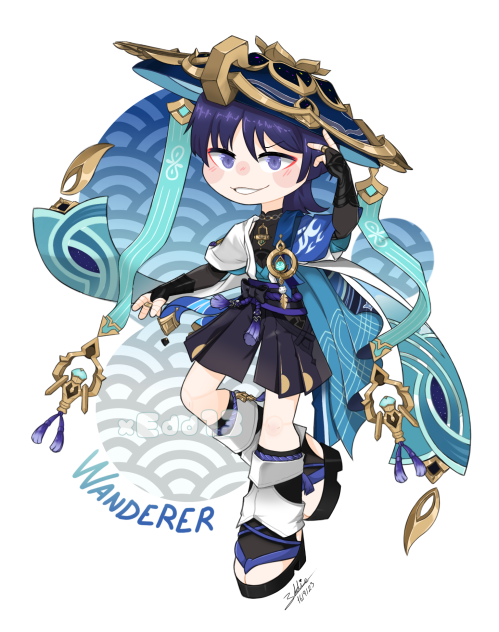Wanderer genshin fanart