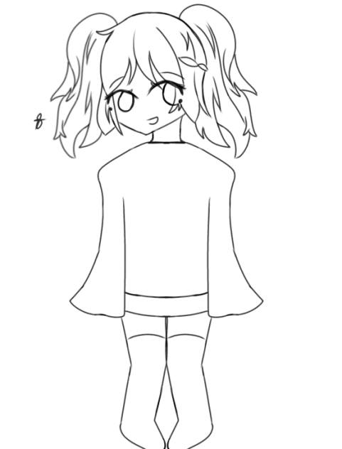 I drew with my brother's base Lineart