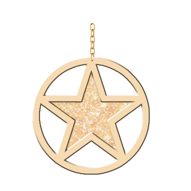 Y2K Accessory bead Star Glitter 3 Gold