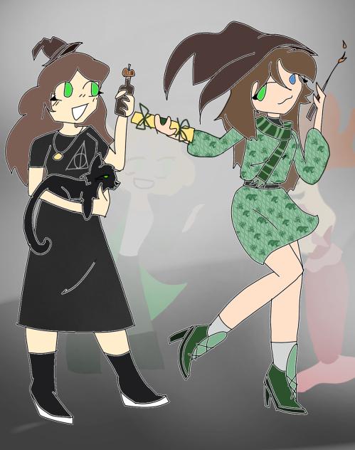 Me and my friend in Harry Potter