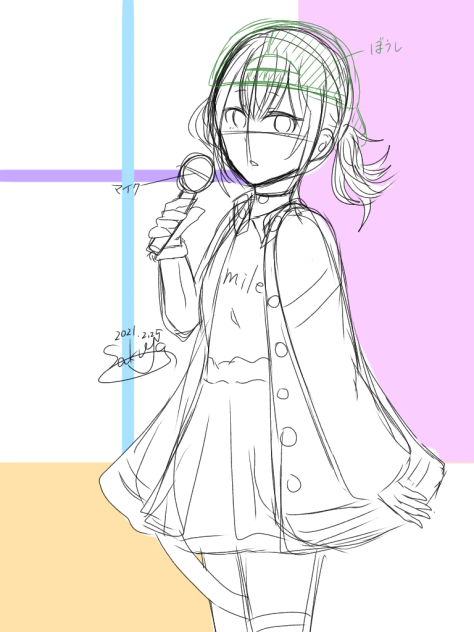 こはねちゃん(ラフ画)