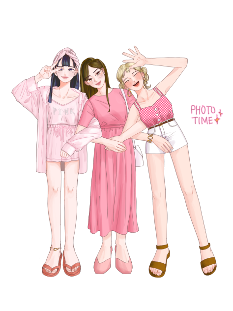 깔맞춤 시리즈;핑크_색칠