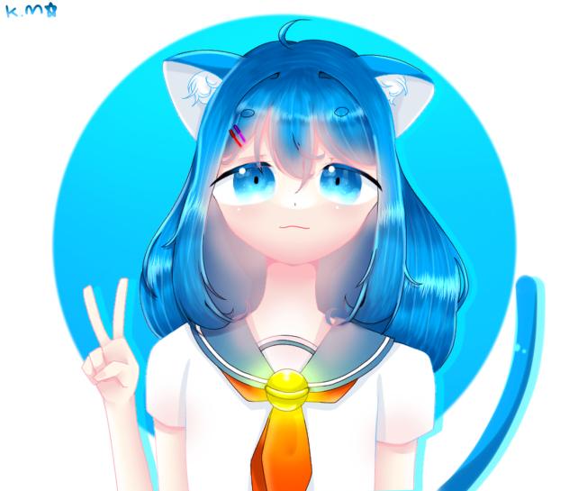 にぃっ