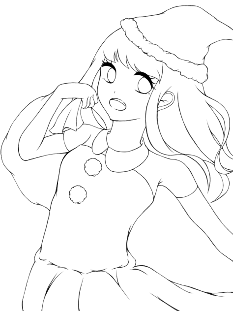 サンタちゃん 線画