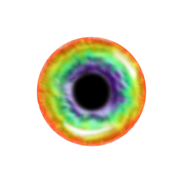 semirealistic rainbow eye