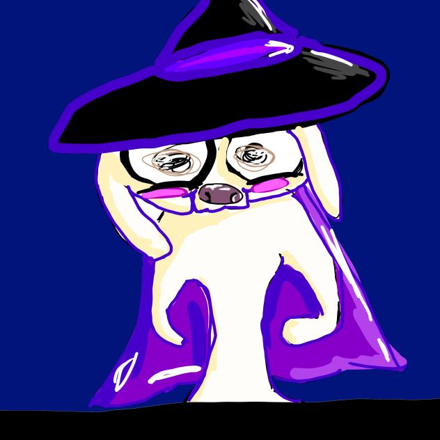 My moms dog as a witch