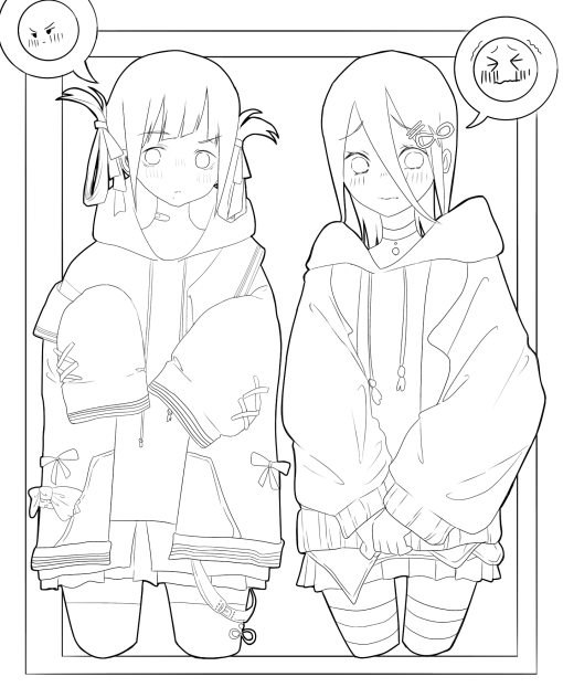 フード付き服を着る女子