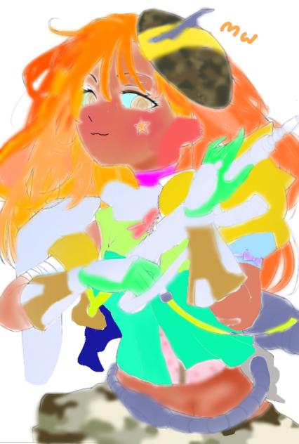 Military girl color post