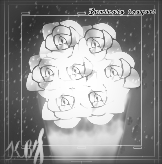 white bouquet with roses