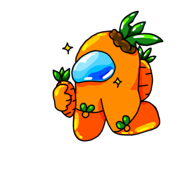 Amongus Carrot character