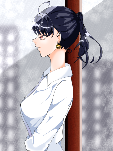 窓の外は雨