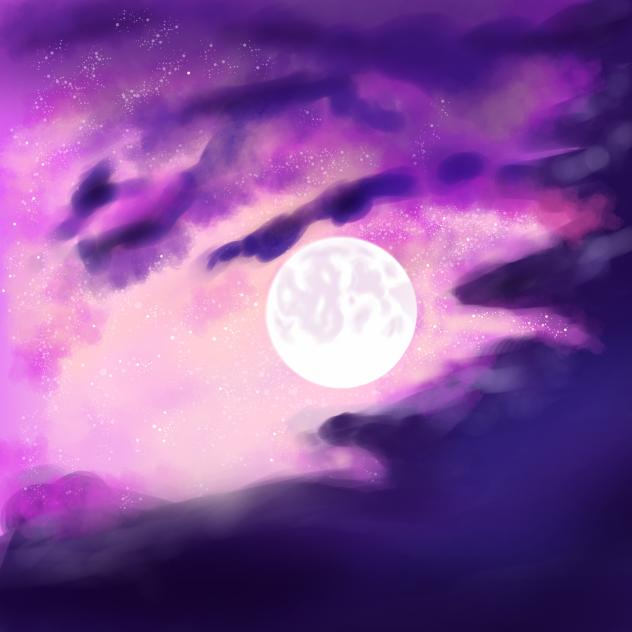 Moon in the Night - ibisPaint
