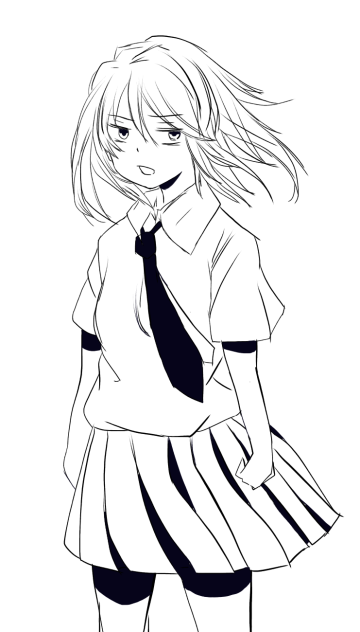 立つ女