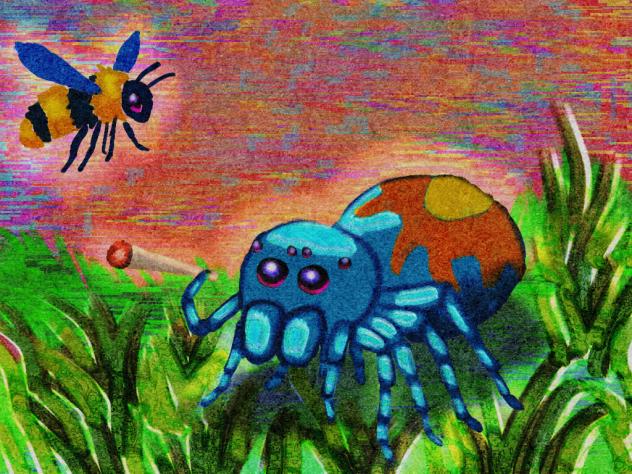 mx.spider smoking a joint