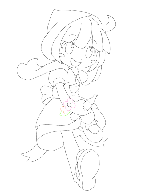 レベッカ・線画