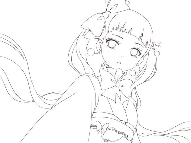 ぬりえ(とろろオリキャラ)