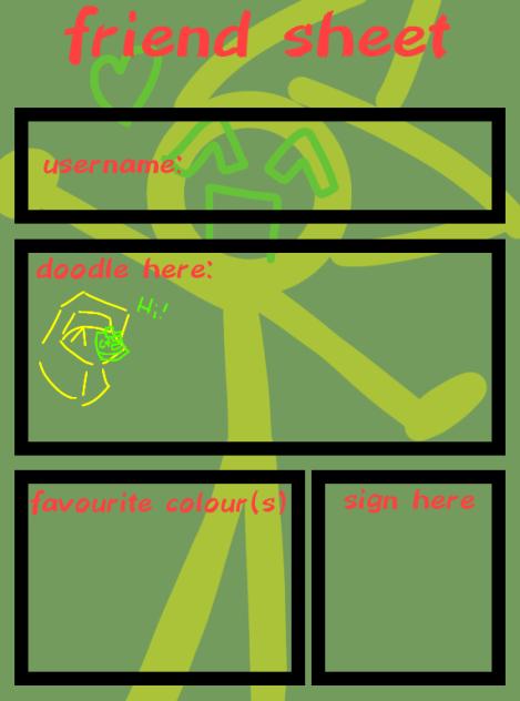 friend sheet!