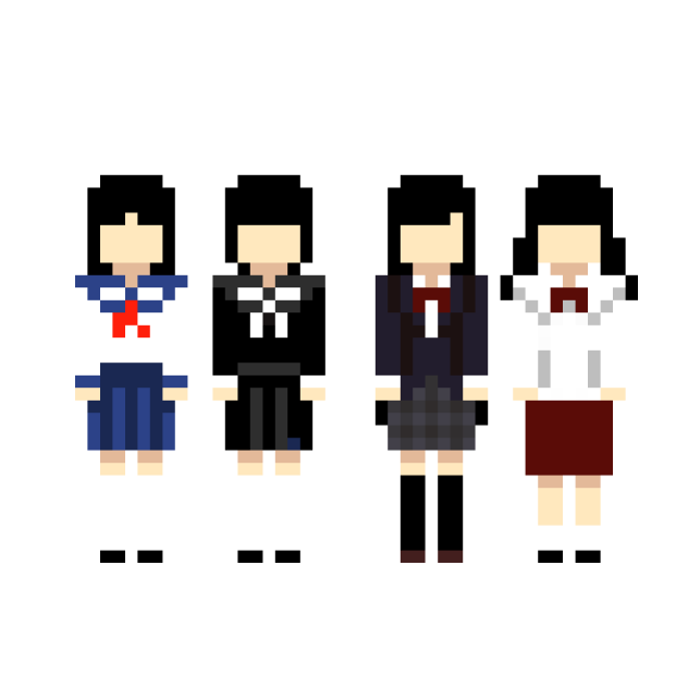 pixel students (female)