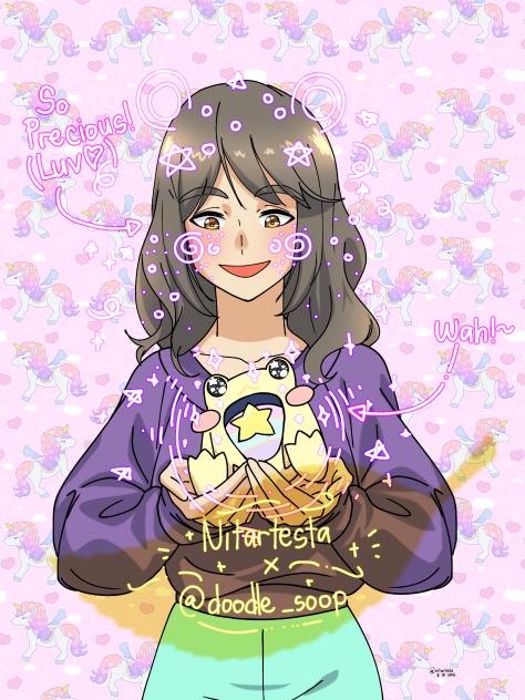 Me & @doodle_soop Selfie 16(Colored)