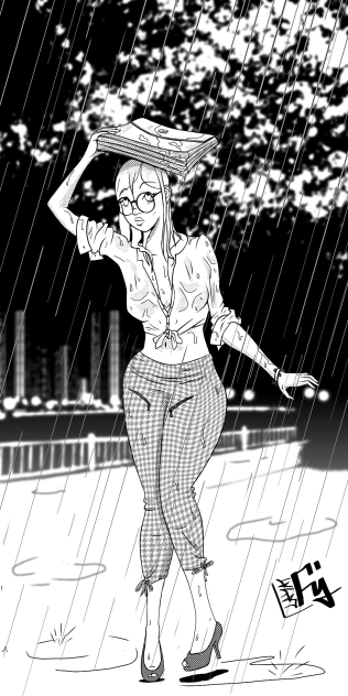 surprise par la pluie
