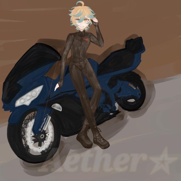 AETHER BUT SHORT HAIR & BLUE TIPS