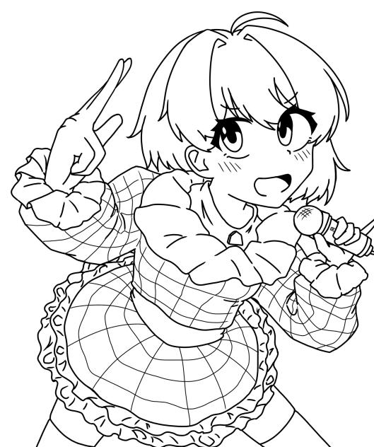 おしょしょちゃん塗り絵