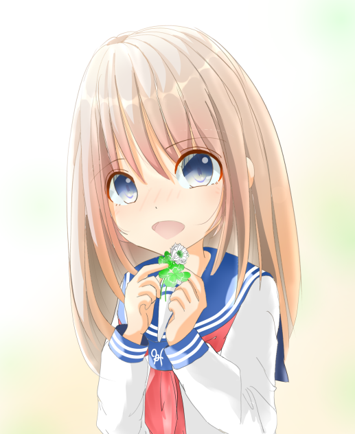 四葉のクローバー見つけたよ！