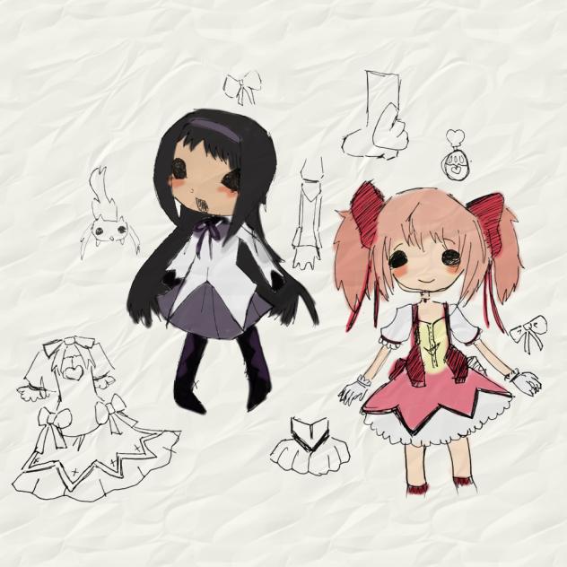 Madoka Magica — Homura & Madoka
